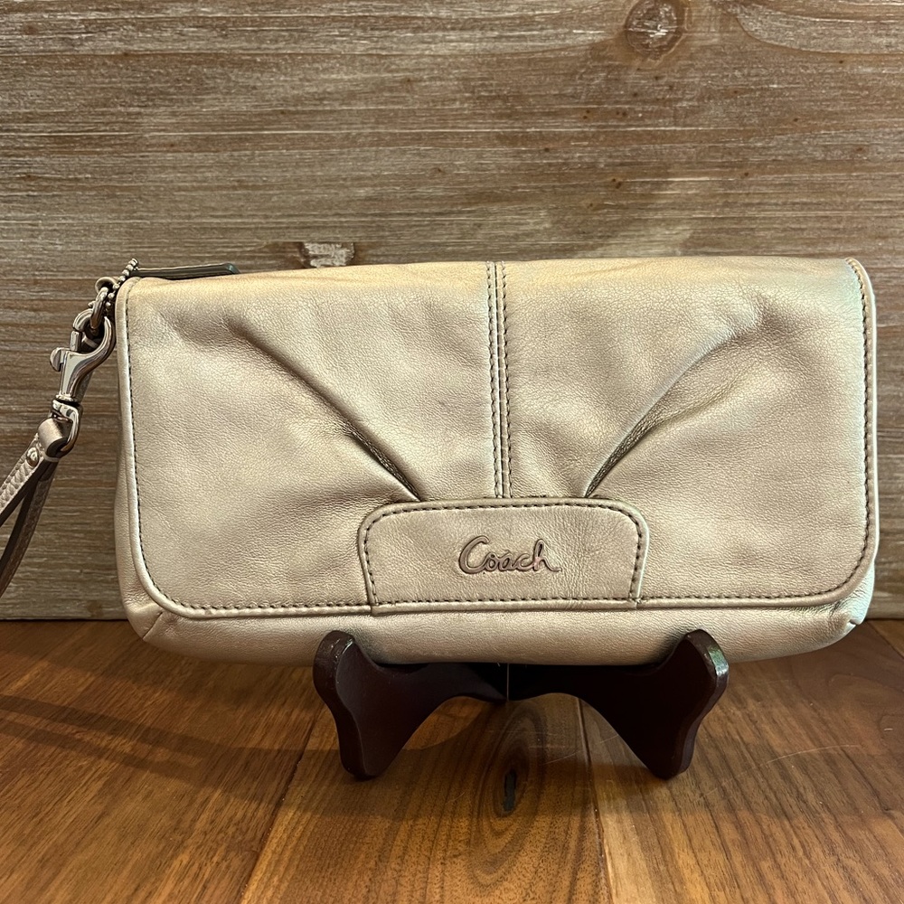 Soft Leather Coach Wristlet